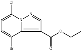 Pyrazolo[1,5-a]pyridine-3-carboxylic acid, 4-bromo-7-chloro-, ethyl ester Struktur