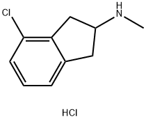 4-chloro-N-methyl-2,3-dihydro-1H-inden-2-amine
hydrochloride Struktur