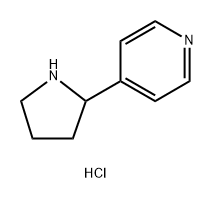 Pyridine, 4-(2-pyrrolidinyl)-, hydrochloride (1:1) Struktur