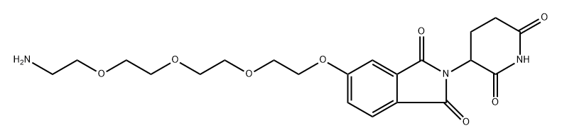 5-(2-(2-(2-(2-aminoethoxy)ethoxy)ethoxy)ethoxy)-2-(2,6-dioxopiperidin-3-yl)isoindoline-1,3-dione Struktur