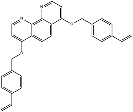 4,7-bis[(4-ethenylphenyl)methoxy]-1,10-Phenanthroline Struktur