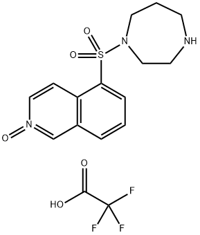 Isoquinoline, 5-[(hexahydro-1H-1,4-diazepin-1-yl)sulfonyl]-, 2-oxide, 2,2,2-trifluoroacetate (1:1) Struktur