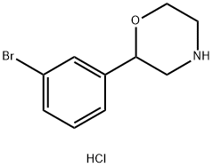 Morpholine, 2-(3-bromophenyl)-, hydrochloride (1:1) Struktur