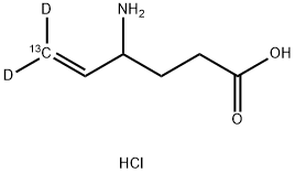 Vigabatrin-13C-d2 (hydrochloride) Struktur