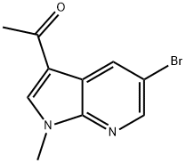 1-(5-bromo-1-methyl-1H-pyrrolo[2,3-b]pyridin-3-yl)ethan-1-one Struktur