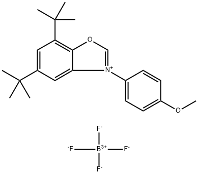 5,7-Di-tert-butyl-3-(4-methoxyphenyl)benzo[d]oxazol-3-ium tetrafluoroborate Struktur