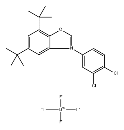 Benzoxazolium, 3-(3,4-dichlorophenyl)-5,7-bis(1,1-dimethylethyl)-, tetrafluoroborate(1-) (1:1) Struktur