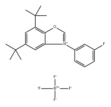 Benzoxazolium, 5,7-bis(1,1-dimethylethyl)-3-(3-fluorophenyl)-, tetrafluoroborate(1-) (1:1) Struktur