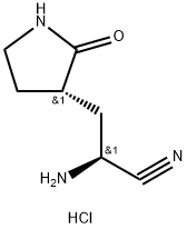 (S)-2-amino-3-((S)-2-oxopyrrolidin-3-yl)propanenitrile hydrochloride Struktur