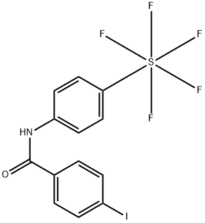 Sulfur, pentafluoro[4-[(4-iodobenzoyl)amino]phenyl]-, (OC-6-21)- Struktur