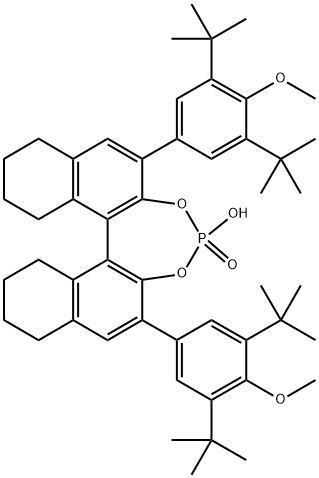 Dinaphtho[2,1-d:1',2'-f][1,3,2]dioxaphosphepin, 2,6-bis[3,5-bis(1,1-dimethylethyl)-4-methoxyphenyl]-8,9,10,11,12,13,14,15-octahydro-4-hydroxy-, 4-oxide, (11bS)- Struktur