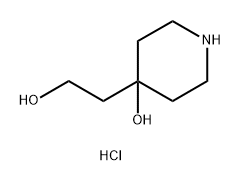 4-Piperidineethanol, 4-hydroxy-, hydrochloride (1:1) Struktur