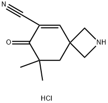 8,8-Dimethyl-7-oxo-2-azaspiro[3.5]non-5-ene-6-carbonitrile hydrochloride Struktur