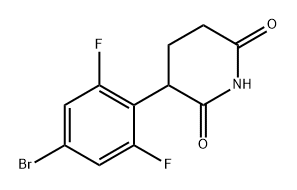 3-(4-溴-2,6-二氟苯基)哌啶-2,6-二酮, 2758533-77-4, 結構式