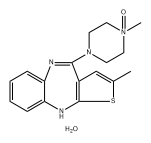 1-methyl-4-(2-methyl-10H-benzo[b]thieno[2,3-e][1,4]diazepin-4-yl) piperazine 1-oxide dihydrate