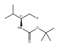 tert-Butyl (S)-(1-fluoro-3-methylbutan-2-yl)carbamate Struktur