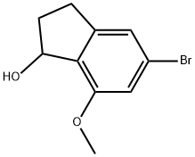 5-bromo-7-methoxy-2,3-dihydro-1H-inden-1-ol Struktur