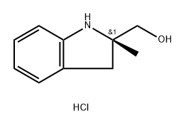 2-Indolinemethanol, 2-methyl-, hydrochloride, (S)- (8CI) Struktur