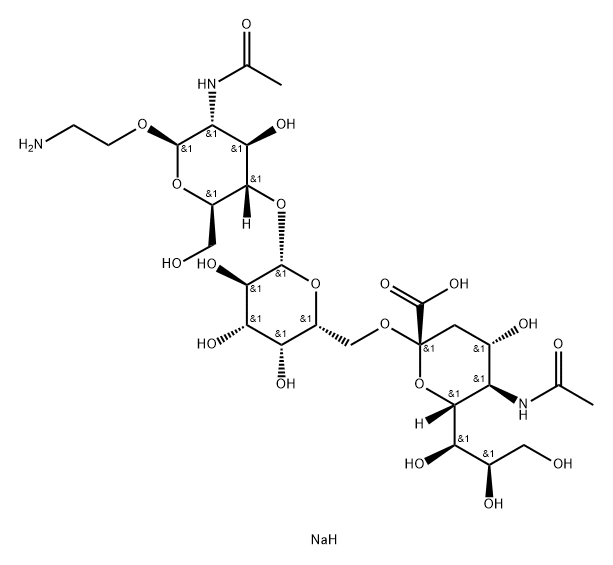 NEU5ACΑ(2-6)GALΒ(1-4)GLCNAC-Β-乙胺, 2765625-81-6, 結構式