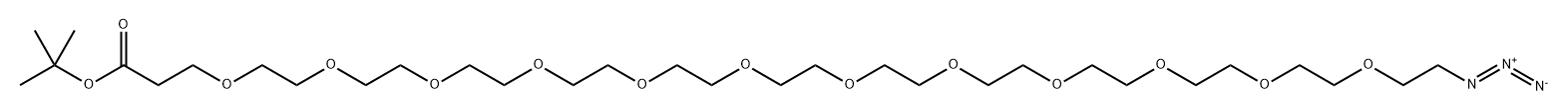 4,7,10,13,16,19,22,25,28,31,34,37-Dodecaoxanonatriacontanoic acid, 39-azido-, 1,1-dimethylethyl ester Struktur