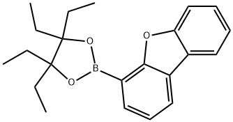 Dibenzofuran, 4-(4,4,5,5-tetraethyl-1,3,2-dioxaborolan-2-yl)- Struktur