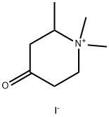 Piperidinium, 1,1,2-trimethyl-4-oxo-, iodide (1:1) Struktur