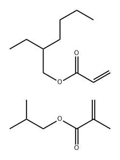 2-Propenoic acid, 2-methyl-, 2-methylpropyl ester, polymer with 2-ethylhexyl 2-propenoate Struktur