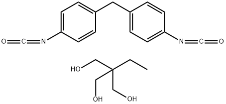 1,3-Propanediol, 2-ethyl-2-(hydroxymethyl)-, polymer with 1,1'-methylenebis[4-isocyanatobenzene] Struktur