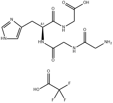 (S)-2-(2-(2-(2-Aminoacetamido)acetamido)-3-(1H-imidazol-4-yl)propanamido)acetic acid 2,2,2-trifluoroacetate Struktur