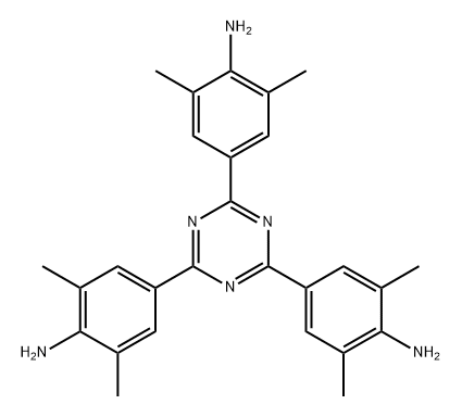 4,4',4''-(1,3,5-triazine-2,4,6-triyl)tris(2,6-dimethylaniline) Struktur