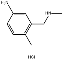 4-methyl-3-((methylamino)methyl)anilinedihydrochloride Struktur