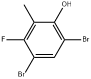 4,6-Dibromo-3-fluoro-2-methylphenol Struktur