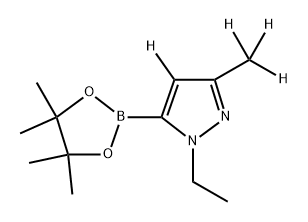 1-ethyl-3-(methyl-d3)-5-(4,4,5,5-tetramethyl-1,3,2-dioxaborolan-2-yl)-1H-pyrazole-4-d Struktur