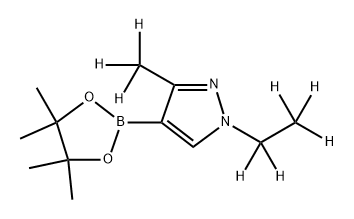 1-(ethyl-d5)-3-(methyl-d3)-4-(4,4,5,5-tetramethyl-1,3,2-dioxaborolan-2-yl)-1H-pyrazole Struktur