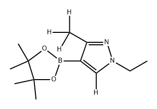 1-ethyl-3-(methyl-d3)-4-(4,4,5,5-tetramethyl-1,3,2-dioxaborolan-2-yl)-1H-pyrazole-5-d Struktur