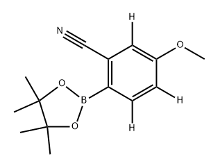 5-methoxy-2-(4,4,5,5-tetramethyl-1,3,2-dioxaborolan-2-yl)benzonitrile-3,4,6-d3 Struktur