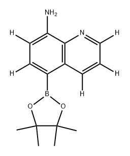 5-(4,4,5,5-tetramethyl-1,3,2-dioxaborolan-2-yl)quinolin-2,3,4,6,7-d5-8-amine Struktur