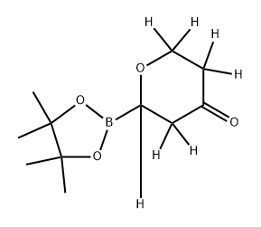 2-(4,4,5,5-tetramethyl-1,3,2-dioxaborolan-2-yl)tetrahydro-4H-pyran-4-one-2,3,3,5,5,6,6-d7 Struktur