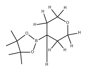 4,4,5,5-tetramethyl-2-(tetrahydro-2H-pyran-4-yl-d9)-1,3,2-dioxaborolane Struktur