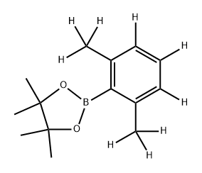 2-(2,6-bis(methyl-d3)phenyl-3,4,5-d3)-4,4,5,5-tetramethyl-1,3,2-dioxaborolane Struktur