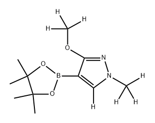 3-(methoxy-d3)-1-(methyl-d3)-4-(4,4,5,5-tetramethyl-1,3,2-dioxaborolan-2-yl)-1H-pyrazole-5-d Struktur