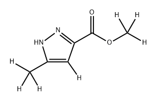 methyl-d3 3-(methyl-d3)-1H-pyrazole-5-carboxylate-4-d Struktur