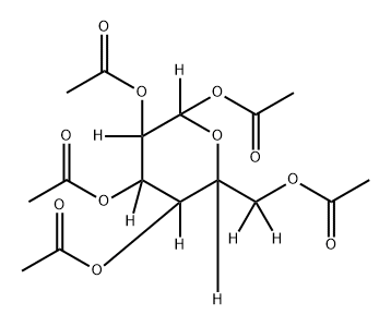 6-(acetoxymethyl-d2)tetrahydro-2H-pyran-2,3,4,5-tetrayl-2,3,4,5,6-d5 tetraacetate Struktur