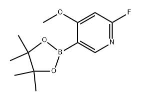 2-fluoro-4-methoxy-5-(4,4,5,5-tetramethyl-1,3,2-dioxaborolan-2-yl)pyridine Struktur