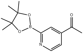 1-(2-(4,4,5,5-tetramethyl-1,3,2-dioxaborolan-2-yl)pyridin-4-yl)ethan-1-one Struktur