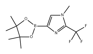 1-methyl-4-(4,4,5,5-tetramethyl-1,3,2-dioxaborolan-2-yl)-2-(trifluoromethyl)-1H-imidazole Struktur