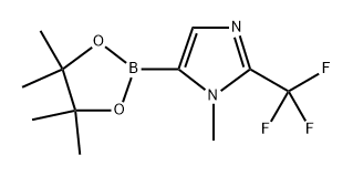 1-methyl-5-(4,4,5,5-tetramethyl-1,3,2-dioxaborolan-2-yl)-2-(trifluoromethyl)-1H-imidazole Struktur