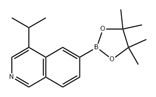 4-isopropyl-6-(4,4,5,5-tetramethyl-1,3,2-dioxaborolan-2-yl)isoquinoline Struktur