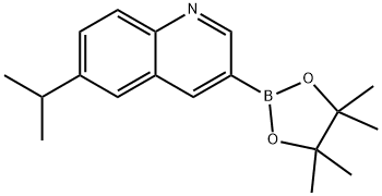 6-isopropyl-3-(4,4,5,5-tetramethyl-1,3,2-dioxaborolan-2-yl)quinoline Struktur