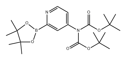 4-(Di-Boc-amino)pyridine-2-boronic acid pinacol ester Struktur